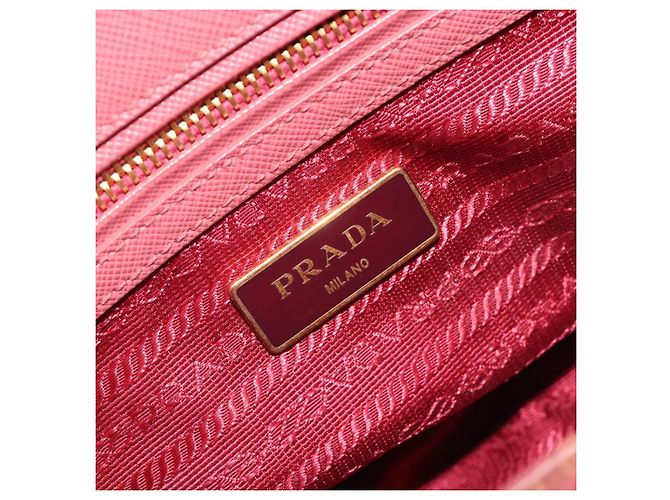 Borsa a mano PRADA Saffiano 2way Pink Gold Tone Auth BA14801M Rosa - vista 23