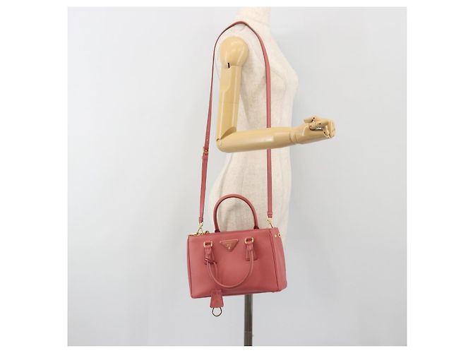 Borsa a mano PRADA Saffiano 2way Pink Gold Tone Auth BA14801M Rosa - vista 31