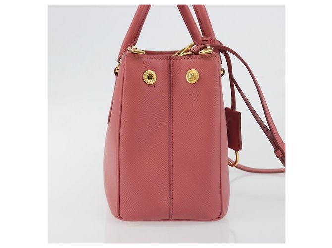 Borsa a mano PRADA Saffiano 2way Pink Gold Tone Auth BA14801M Rosa - vista 4