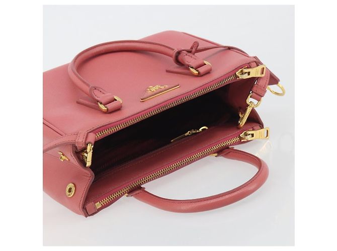Borsa a mano PRADA Saffiano 2way Pink Gold Tone Auth BA14801M Rosa - vista 6