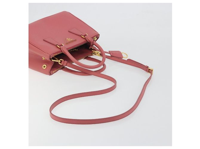 Borsa a mano PRADA Saffiano 2way Pink Gold Tone Auth BA14801M Rosa - vista 8