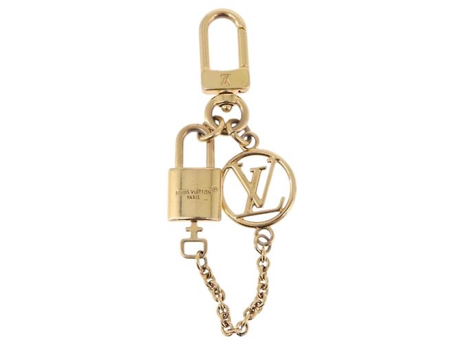 LOUIS VUITTON Micro Charm LV Padlock Charm metallo Gold M01555 LV Auth BA15232V D'oro - vista 2