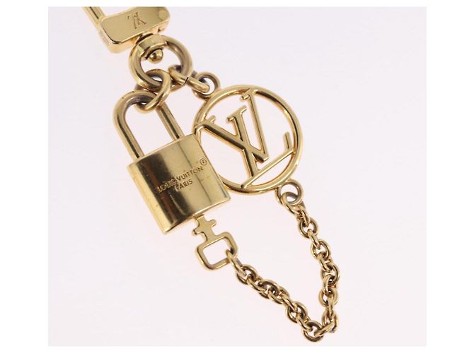 LOUIS VUITTON Micro Charm LV Padlock Charm metallo Gold M01555 LV Auth BA15232V D'oro - vista 3