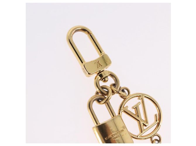 LOUIS VUITTON Micro Charm LV Padlock Charm metallo Gold M01555 LV Auth BA15232V D'oro - vista 4