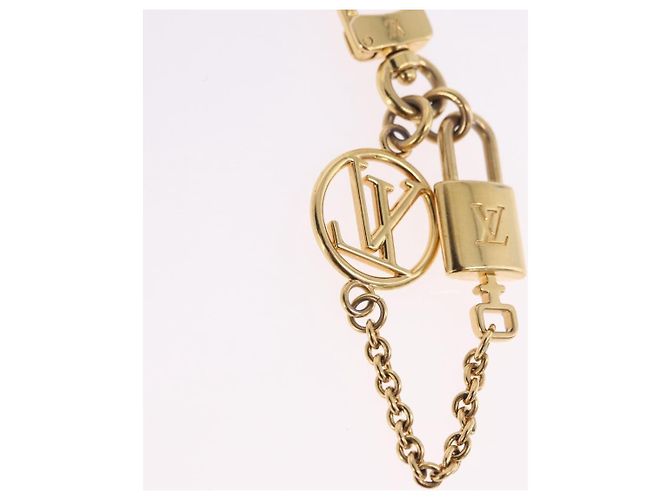 LOUIS VUITTON Micro Charm LV Padlock Charm metallo Gold M01555 LV Auth BA15232V D'oro - vista 6