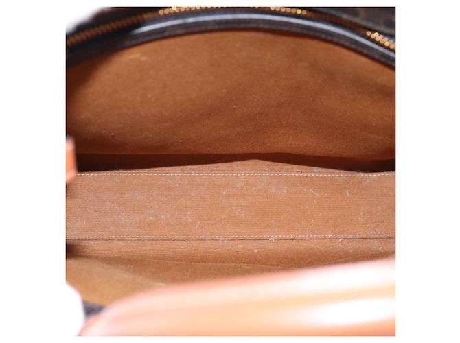 Céline CELINE Macadam Canvas Vertical Cabas Small Hand Bag PVC Brown Gold Auth 196692V Marrone D'oro - vista 16