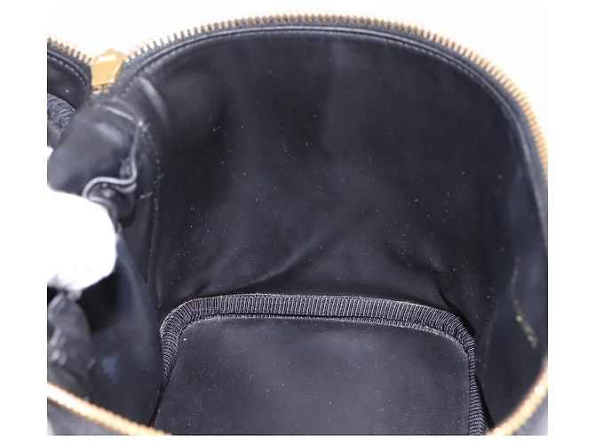 Sac à main Vanity CHANEL COCO Mark Cuir Caviar Noir Or CC Auth 198746V Doré - vue 18
