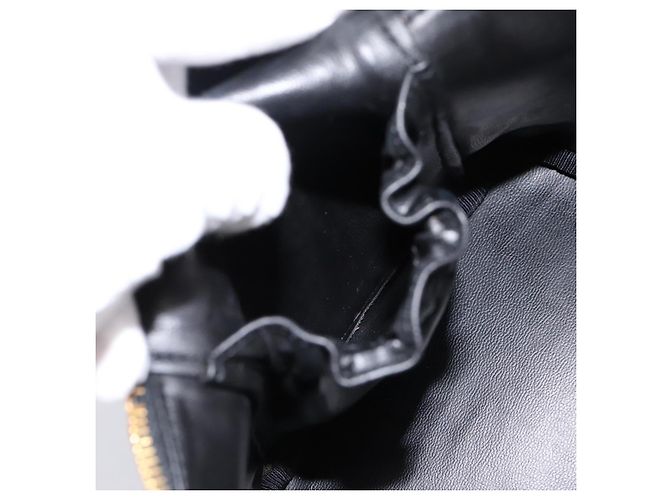 Sac à main Vanity CHANEL COCO Mark Cuir Caviar Noir Or CC Auth 198746V Doré - vue 20