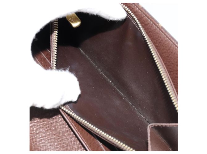 LOUIS VUITTON Monogram Mini Lin Portefeiulle Sarah Wallet M95234 LV Auth 187160A Marrone Damier ebene - vista 11