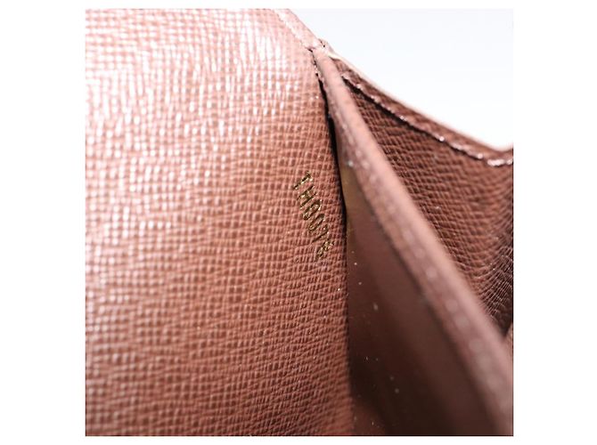 LOUIS VUITTON Monogram Mini Lin Portefeiulle Sarah Wallet M95234 LV Auth 187160A Marrone Damier ebene - vista 12