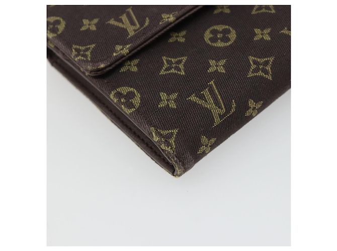 LOUIS VUITTON Monogram Mini Lin Portefeiulle Sarah Wallet M95234 LV Auth 187160A Marrone Damier ebene - vista 14