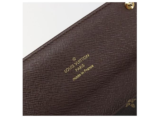 LOUIS VUITTON Monogram Mini Lin Portefeiulle Sarah Wallet M95234 LV Auth 187160A Marrone Damier ebene - vista 17