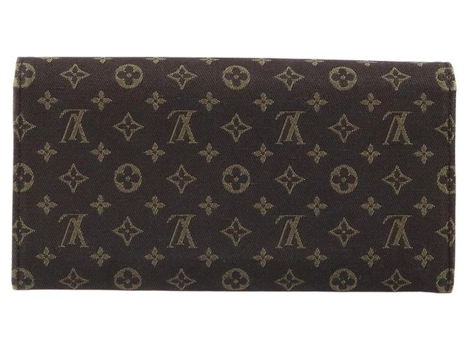 LOUIS VUITTON Monogram Mini Lin Portefeiulle Sarah Wallet M95234 LV Auth 187160A Marrone Damier ebene - vista 2