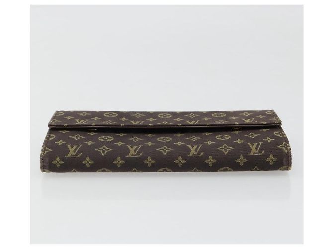 LOUIS VUITTON Monogram Mini Lin Portefeiulle Sarah Wallet M95234 LV Auth 187160A Marrone Damier ebene - vista 6