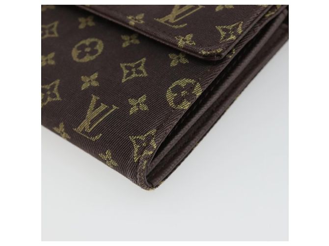 LOUIS VUITTON Monogram Mini Lin Portefeiulle Sarah Wallet M95234 LV Auth 187160A Marrone Damier ebene - vista 7
