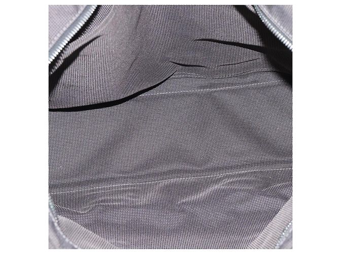 Hermès Borsa HERMES Her Line MM Canvas Grigio Argento Auth 189626 Marrone - vista 10