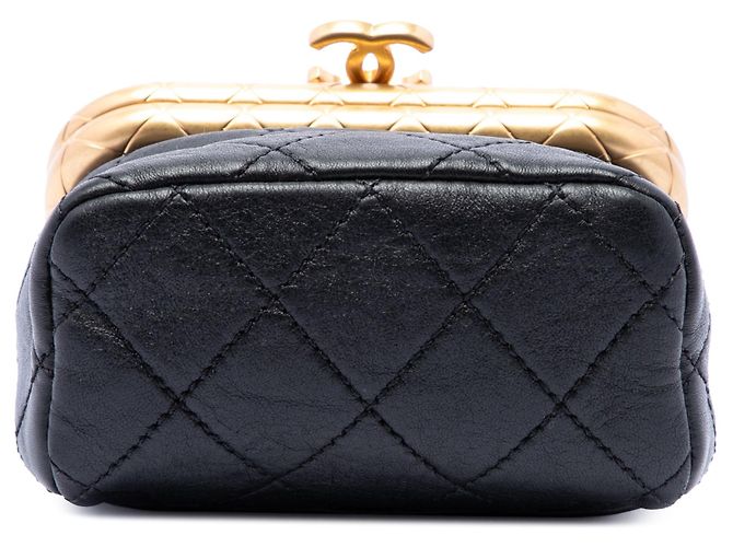 Borsa Satchel Chanel Micro Quilted Lambskin My Crush Bag Nera Nero - vista 3
