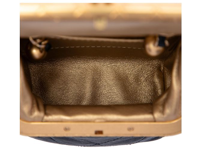 Borsa Satchel Chanel Micro Quilted Lambskin My Crush Bag Nera Nero - vista 4