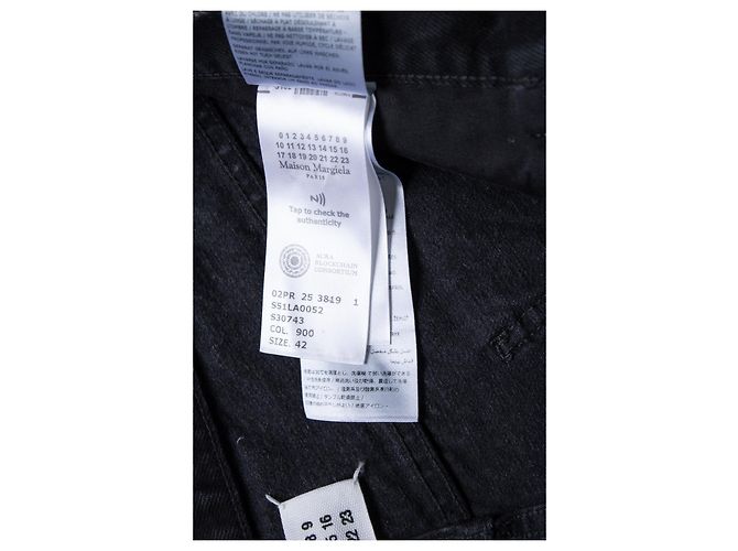 Maison Martin Margiela, Vaqueros de pierna ancha en negro - vista 9
