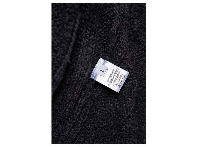 Thom Browne, cárdigan de punto abierto en gris - vista 6