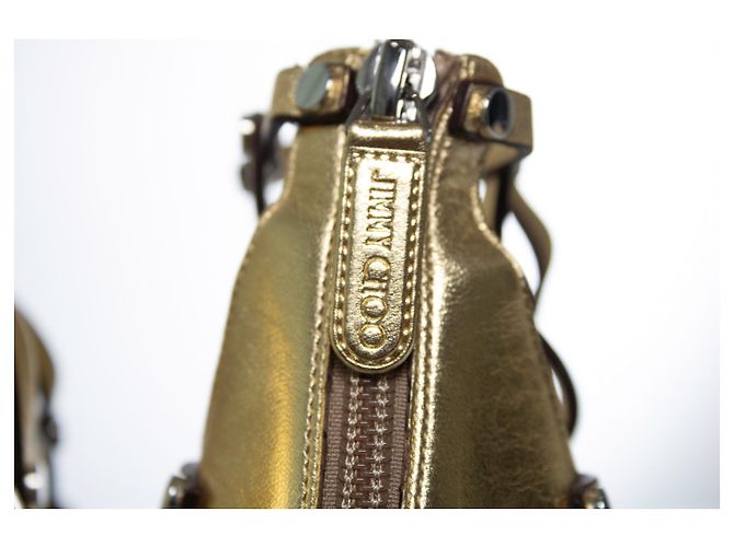 Jimmy Choo, sandali caged in oro D'oro - vista 8