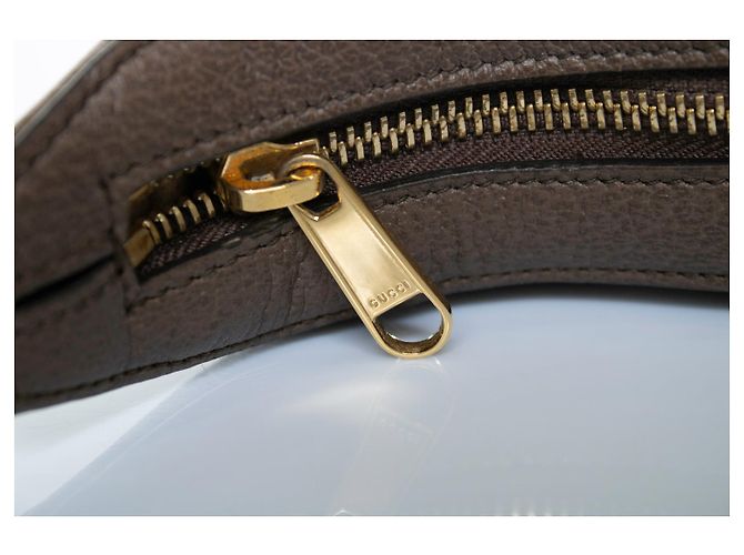 Gucci, borsa a tracolla mini Ophidia in monogramma Marrone - vista 10