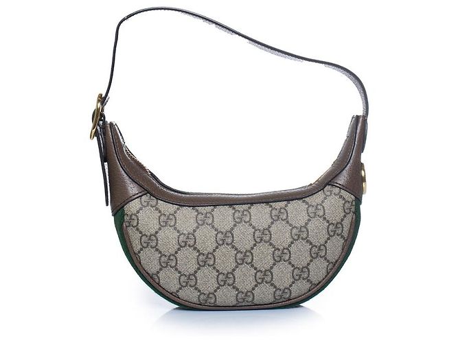 Gucci, borsa a tracolla mini Ophidia in monogramma Marrone - vista 5