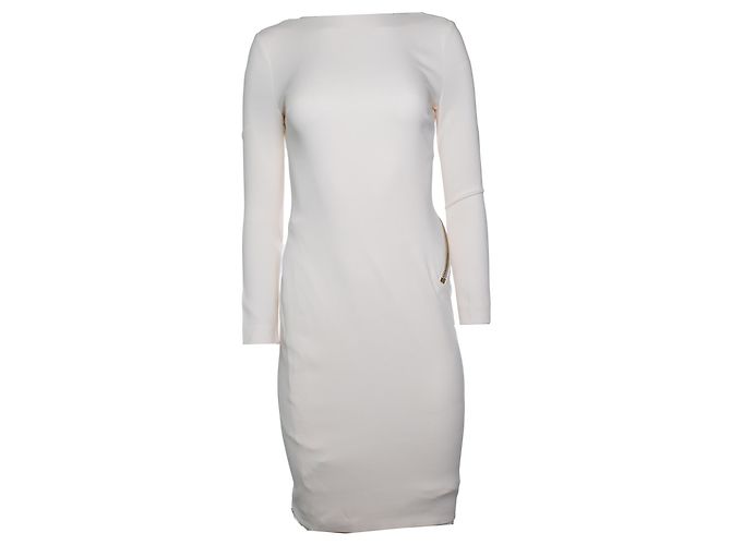 Tom Ford, Abito stretch bianco con dettaglio zip e schiena scoperta - vista 5