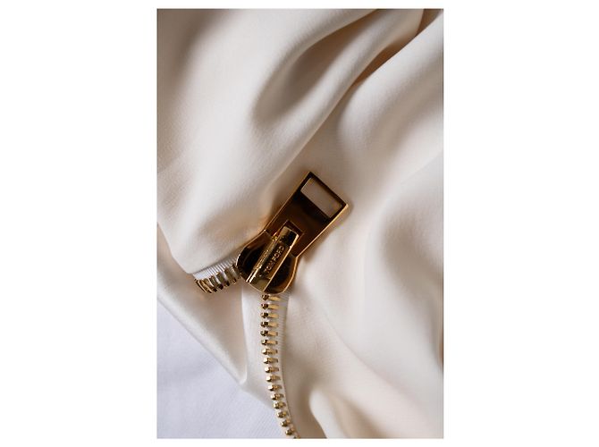 Tom Ford, Abito stretch bianco con dettaglio zip e schiena scoperta - vista 9