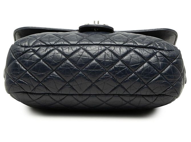 Borsa a tracolla Chanel Easy Zip Flap in vitello trapuntato blu - vista 3