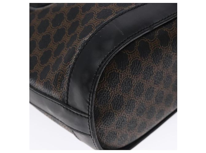 Céline Borsa Tote CELINE Macadam Canvas PVC Leather Black Gold Auth gh486 Nero D'oro - vista 16