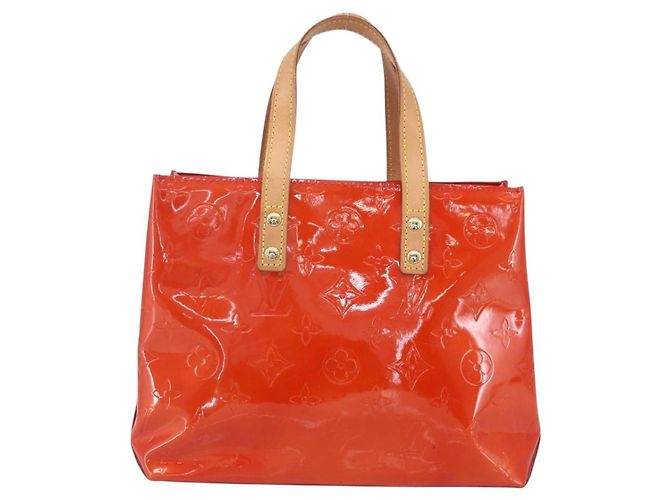 LOUIS VUITTON Monogram Vernis Reade PM Hand Bag Red Rouge M91088 LV Auth ki6184 Rosso - vista 2