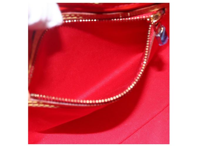 LOUIS VUITTON Monogram Vernis Reade PM Hand Bag Red Rouge M91088 LV Auth ki6184 Rosso - vista 21