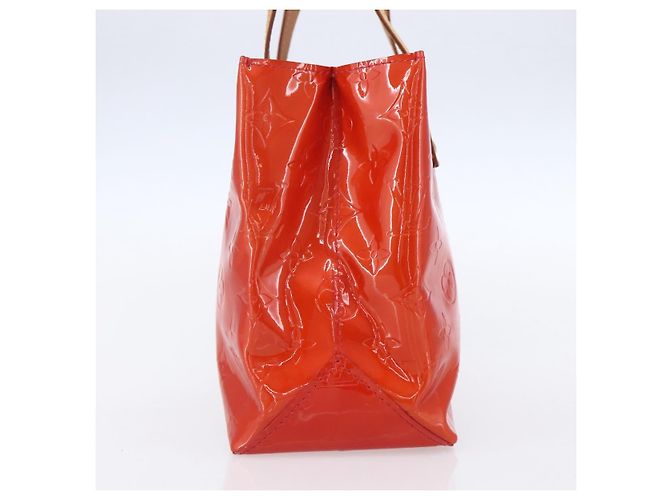 LOUIS VUITTON Monogram Vernis Reade PM Hand Bag Red Rouge M91088 LV Auth ki6184 Rosso - vista 4