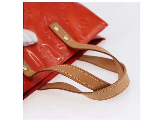LOUIS VUITTON Monogram Vernis Reade PM Hand Bag Red Rouge M91088 LV Auth ki6184 Rosso - vista 7