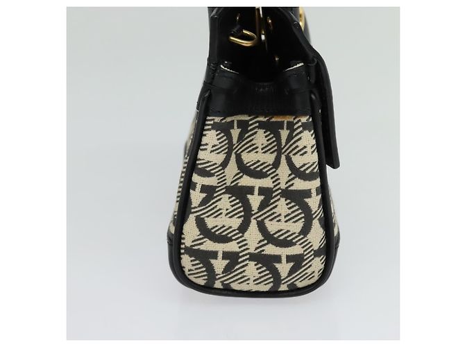 Borsa Salvatore Ferragamo Gancini in pelle 2way Nero Oro Auth 131643V D'oro - vista 3