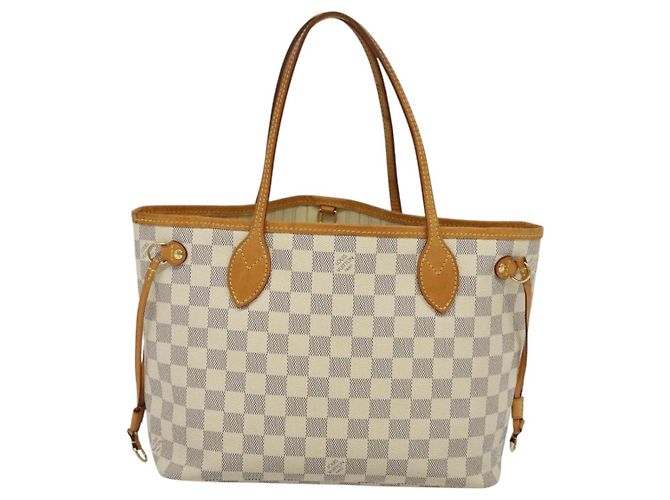Borsa Tote LOUIS VUITTON Damier Azur Neverfull PM N41362 LV Auth 120593 - vista 2