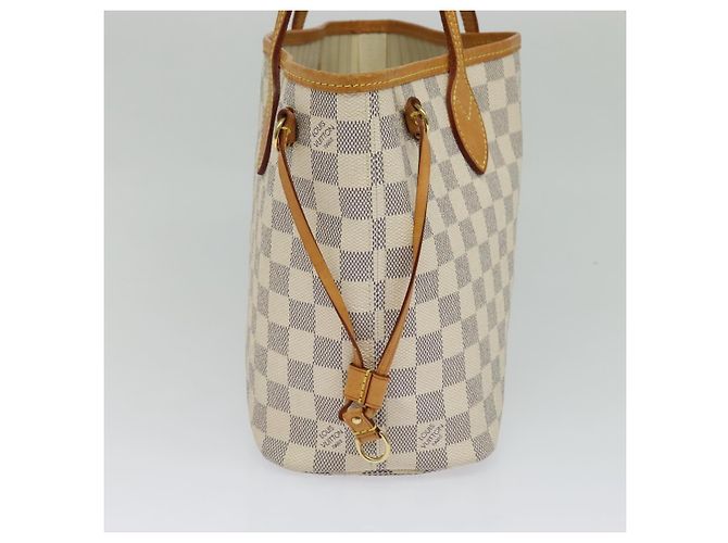 Borsa Tote LOUIS VUITTON Damier Azur Neverfull PM N41362 LV Auth 120593 - vista 3