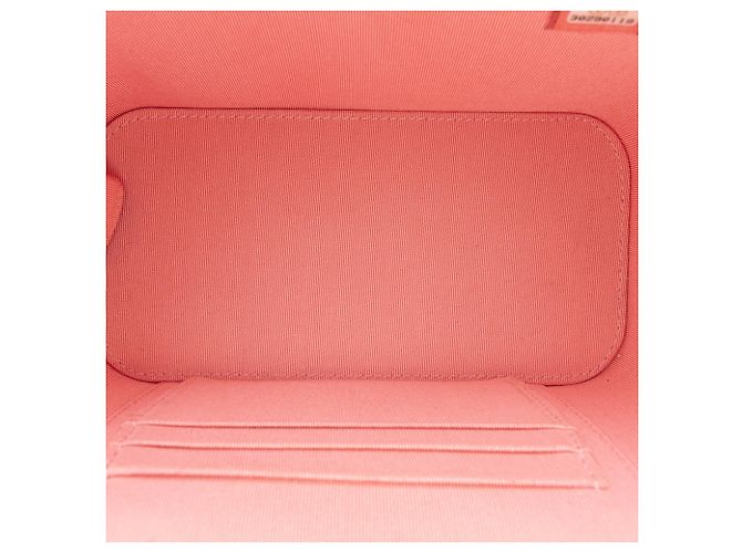 Small Vanity Case Chanel Trendy CC em pele de cordeiro acolchoada rosa com alça de corrente - vista 4