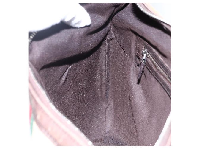 Borsa a Tracolla GUCCI Web Sherry Line Canvas Beige Silver 114871 Auth mr2006 Argento - vista 19