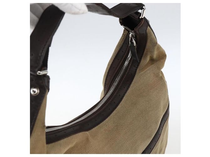 Borsa a Tracolla GUCCI Web Sherry Line Canvas Beige Silver 114871 Auth mr2006 Argento - vista 6