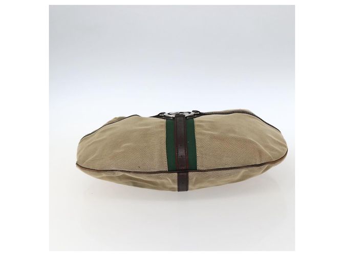 Borsa a Tracolla GUCCI Web Sherry Line Canvas Beige Silver 114871 Auth mr2006 Argento - vista 9
