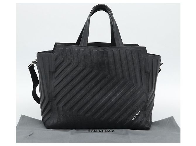 Borsa a mano BALENCIAGA Car Leather 2way Black Silver 679461 Auth mr2586V Nero Argento - vista 23