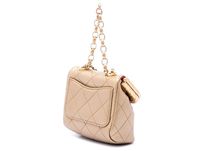 Borsa Satchel Chanel Micro Quilted Lambskin My Crush Bag Oro D'oro - vista 2