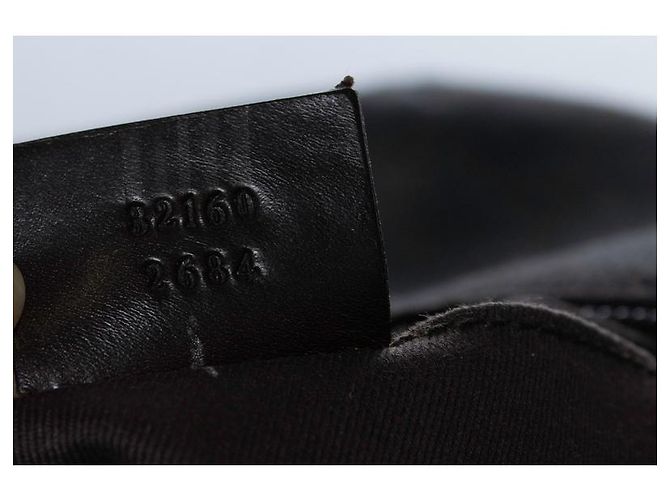 Gucci, mini borsa a tracolla in denim GG Marrone Nero - vista 8