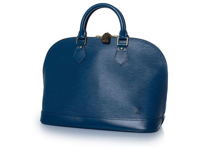 Louis Vuitton, borsa Alma epi in pelle blu - vista 2