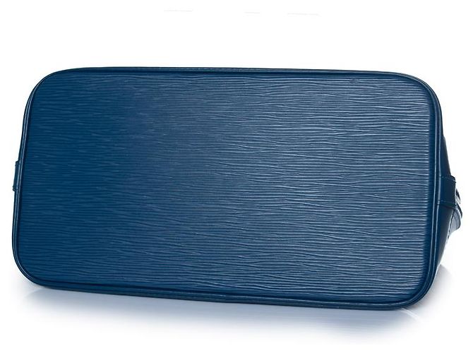 Louis Vuitton, borsa Alma epi in pelle blu - vista 4