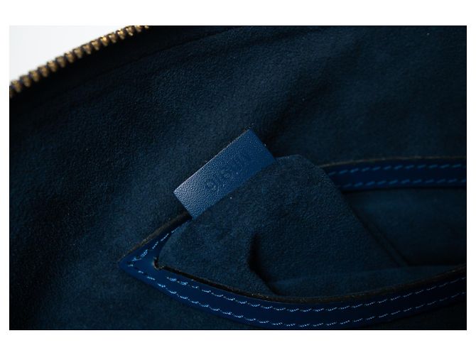 Louis Vuitton, borsa Alma epi in pelle blu - vista 7
