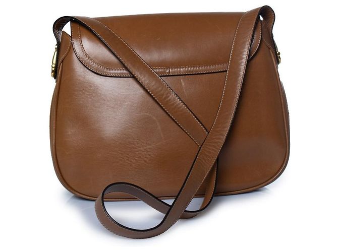 Gucci, Vintage Cognac GG Verschluss-Tasche Braun - Ansicht 4
