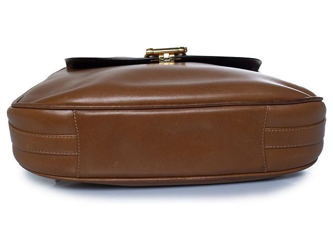 Gucci, Vintage Cognac GG Verschluss-Tasche Braun - Ansicht 5